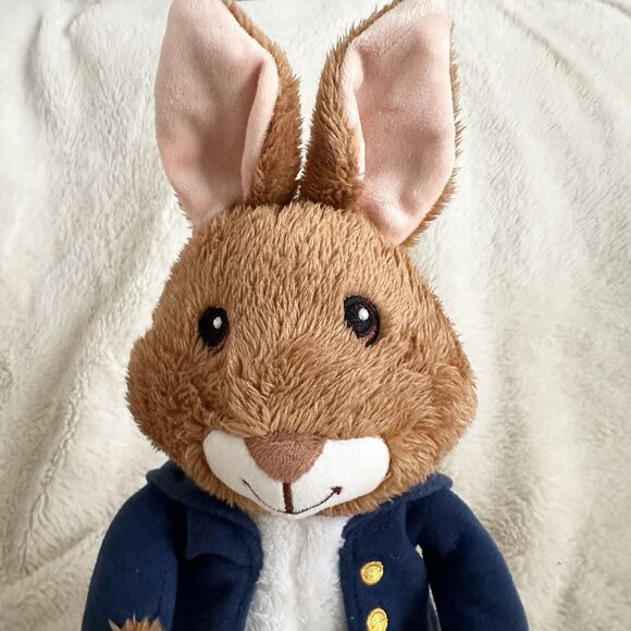 Kohl's Cares Peter Rabbit Bunny 11” Plush Stuffed Animal Blue Jacket Easter - Picture 2 of 5